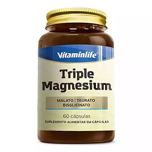 Vitaminlife Triple Magnesium 260mg (Malato + Taurato + Bisglicinato) 60 Caps